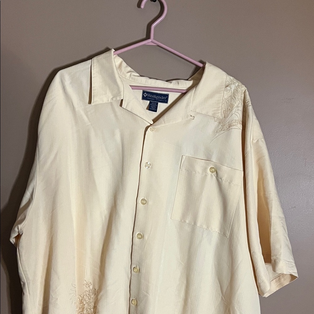 😄Big & tall vacation style shirt buttons pocket